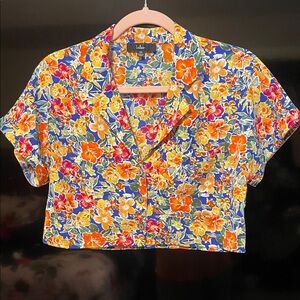 Lulu's Colorful Floral Blouse